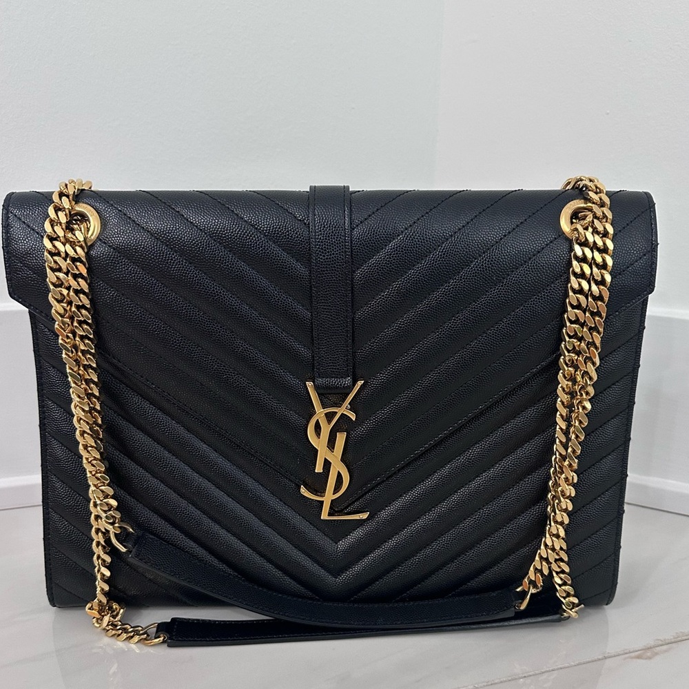 YSL Grain de Poudre handbag black, Large